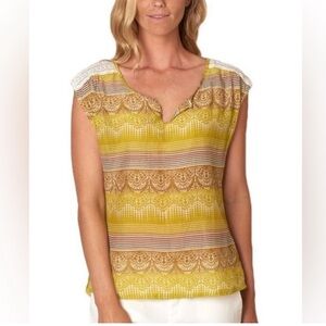 Prana silk blouse sz L